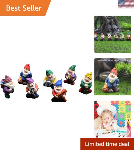 Whimsical mini gnome statues - whimsical,