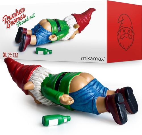Drunk gnome patio ornament - patio,