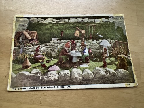 Postcard gnomes garden - postcard,