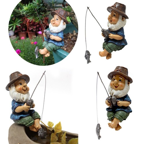 Runmeihe fishing gnome statue - runmeihe,