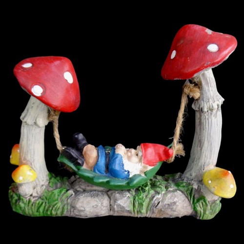 Garden gnome hammock elf - garden,