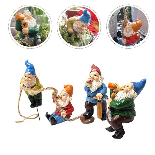 Set resin garden gnome - resin,