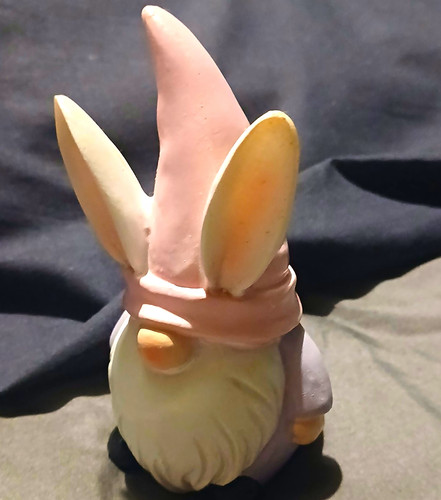 Resin gnome bunny garden - resin,
