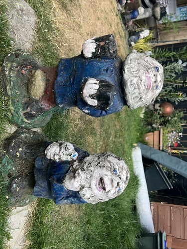 Garden gnome concrete statues - concrete,