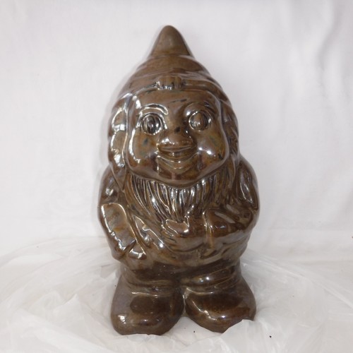 Ceramic garden gnome brown - garden,