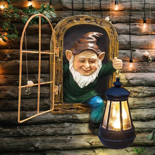 Solar garden gnome statue - solar,
