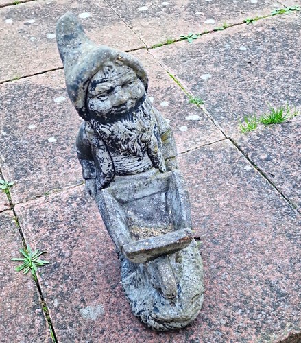 Grey stone garden - garden, gnome