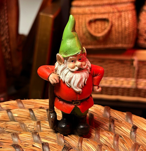 Vintage style garden gnome - vintage,