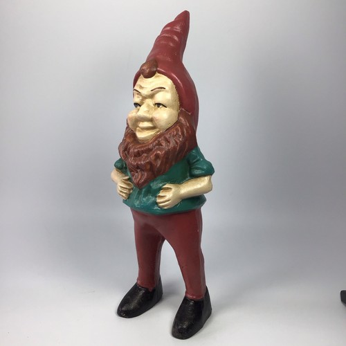Cast iron garden gnome - iron, painted