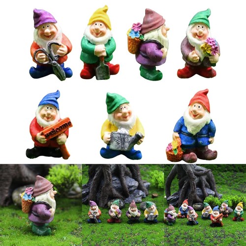 Garden gnomes mini gnome - 7x,