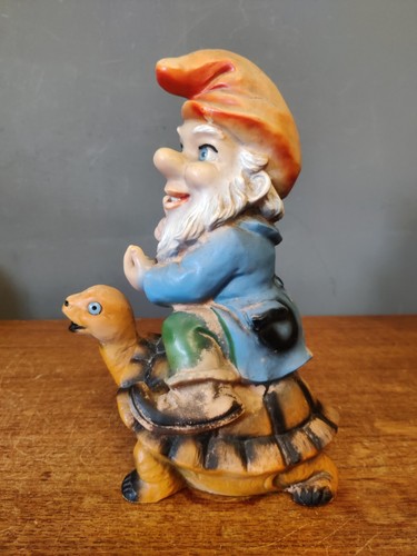 Vtg retro garden gnome rubber - retro,