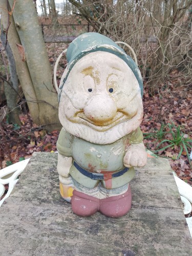 Vintage ceramic garden gnome - vintage,