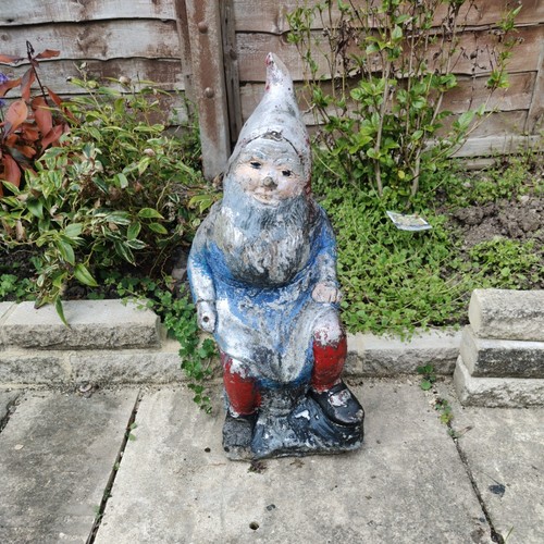 Vintage used garden gnome - , 63cm