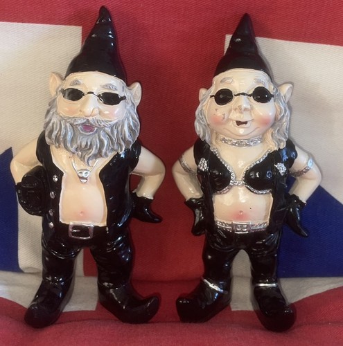 Naughty biker resin garden - biker,